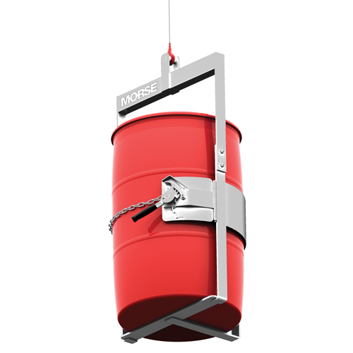 Stainless Steel Below-Hook Drum Lifter, 30 - 55 US Gal. (25 - 45 Imperial Gal.), 1000 lbs./454 kg Cap. Oxymax Inc