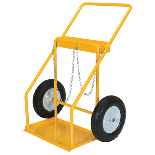 Chariot pour bouteille de gaz, Roues Caoutchouc, Base de 22" la x 14-1/8" lo, 250 lb Oxymax Inc
