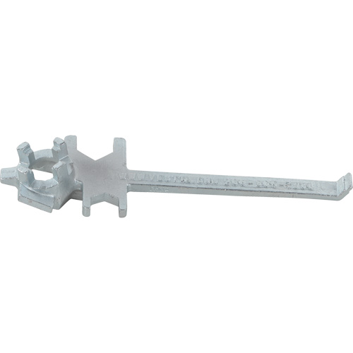 Single Ended Specialty Bung Nut Wrench, 1-1/2" Opening, 7-1/2" Handle, Zinc Cast Steel Oxymax Inc