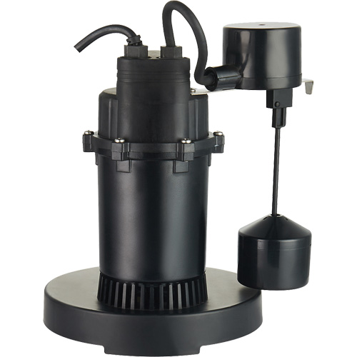 Pompe de puisard submersible thermoplastique, 2560 gal./h, 115 V, 4,6 A, 1/3 CV Oxymax Inc