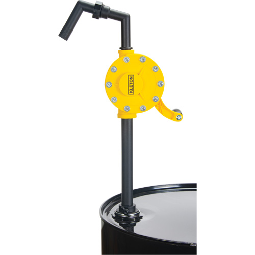 Pompe rotative pour baril, Polypropyl&egrave;ne, Pour capacit&eacute; 15 - 55 gal. US, 8 oz/course Oxymax Inc