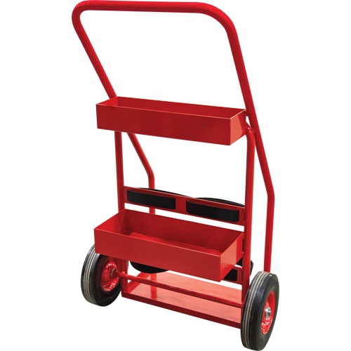 Hot Works Fire Prevention Cart, Semi-Pneumatic Wheels, 17.75" W x 8.9" L Base, 100 lbs. Oxymax Inc