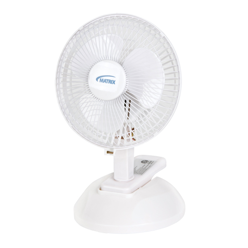 Clip-On & Desk Fan, 6" Diameter, 2 Speeds Oxymax Inc