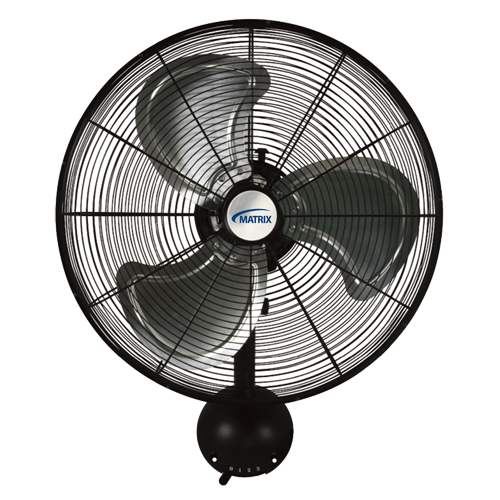 High-Velocity Oscillating Wall Fan, Industrial, 3 Speed, 20" Diameter Oxymax Inc