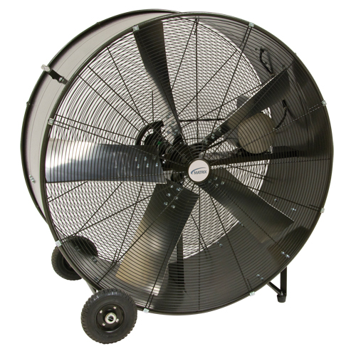 Heavy-Duty Fixed Belt Drive Drum Fan, Industrial, 2 Speed, 42" Diameter Oxymax Inc