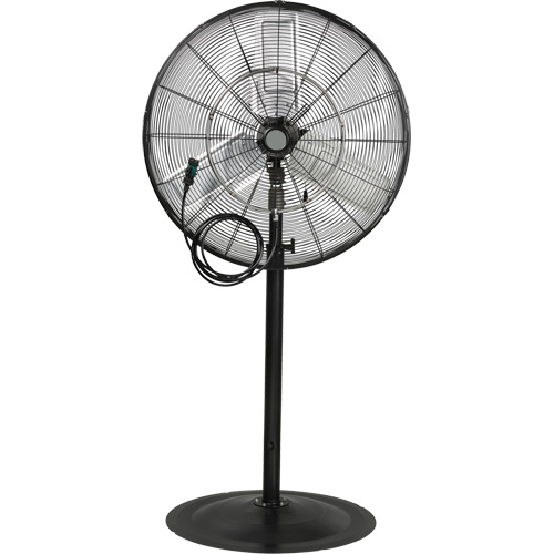 Waterproof Motor Misting & Oscillating Pedestal Fan, Heavy-Duty, 3 Speed, 30" Diameter Oxymax Inc