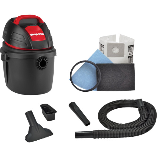 Aspirateur portable pour atelier, Secs-humides, 2,5 CV, 2,5 gal. US (9,5 litres) Oxymax Inc