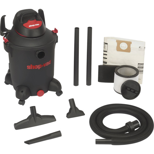Aspirateur utilitaire pour atelier, Secs-humides, 5 CV, 10 gal. US (37,9 litres) Oxymax Inc