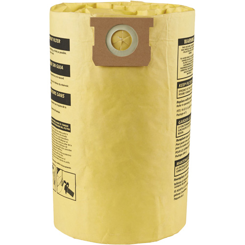 Sacs filtrants pour d&eacute;bris secs jetables &agrave; haute efficacit&eacute; de type J, 15 - 22 gal US Oxymax Inc