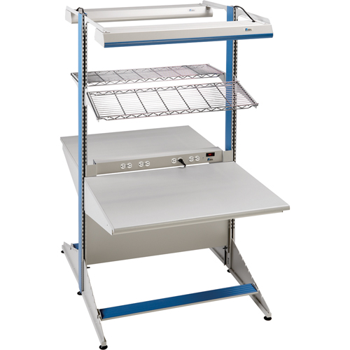 Postes de travail modulaires ergonomiques - Exemples de configurations - A-DC Ajouts de coin &agrave; deux c&ocirc;t&eacute;s, 36" la x 56" p x 84" h, Ajout de coin &agrave; deux c&ocirc;t&eacute;s Oxymax Inc