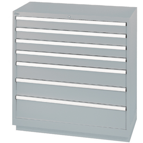Drawer Cabinets, 7 Drawers, 40-1/4" W x 22-1/2" D x 41-3/4" H, Grey Oxymax Inc
