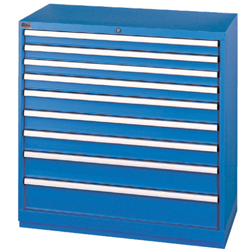 Drawer Cabinets, 9 Drawers, 40-1/4" W x 22-1/2" D x 41-3/4" H, Bright blue Oxymax Inc