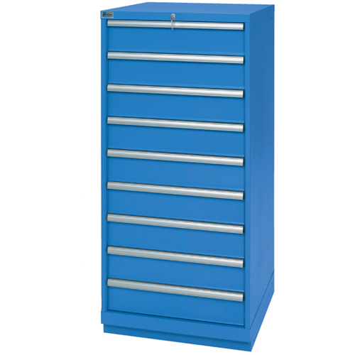 Armoires de rangement avec tiroirs, 9 tiroirs, 28-1/4" la x 28-1/2" p x 59-1/2" h, Bleu brillant Oxymax Inc