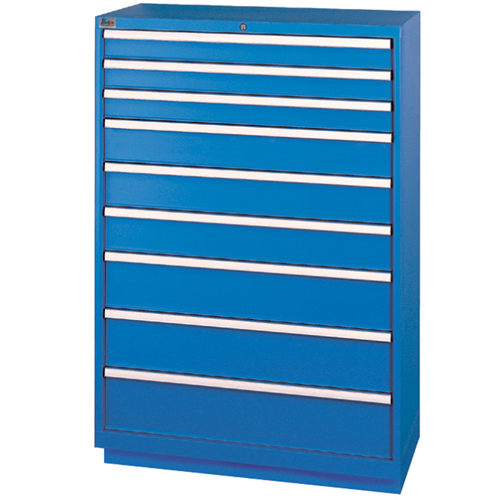 Armoires de rangement avec tiroirs, 9 tiroirs, 40-1/4" la x 22-1/2" p x 59-1/2" h, Bleu brillant Oxymax Inc