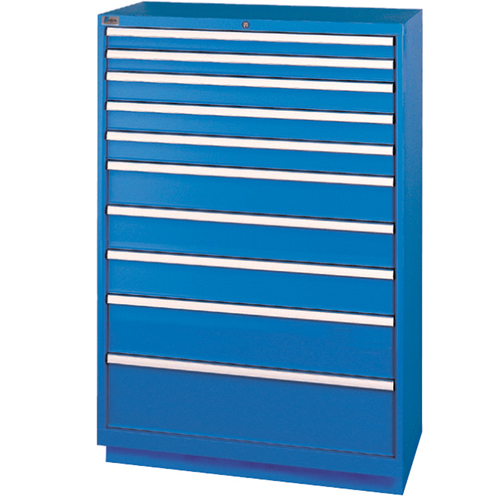 Armoires de rangement avec tiroirs, 10 tiroirs, 40-1/4" la x 22-1/2" p x 59-1/2" h, Bleu brillant Oxymax Inc