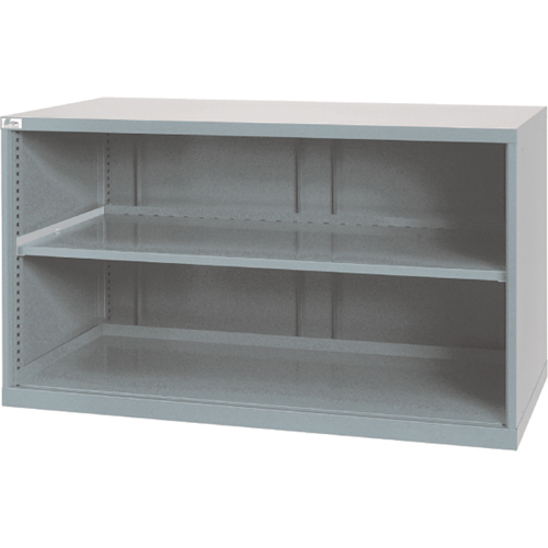 Shelf Cabinets, Steel, 33-1/2" H x 56-1/2" W x 28-1/2" D, Light Grey Oxymax Inc