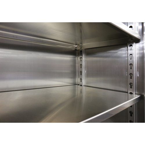 Tablette suppl&eacute;mentaire pour armoires tr&egrave;s robustes, 72" x 24", Capacit&eacute; de 1525 lb, Acier inoxydable, Gris Oxymax Inc