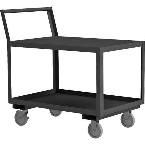Chariot de service avec surface surbaiss&eacute;e, 2 niveaux, 24-1/4" la x 51" p x 37-1/2" h, 1200 lb Cap Oxymax Inc