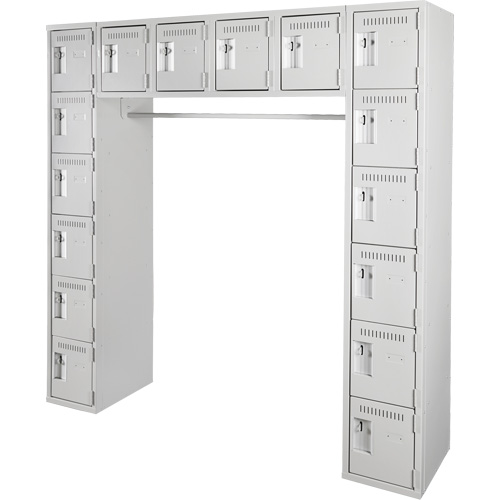 Assembled Archettes Clean Line Economy Lockers, 16 -tier, Bank of 3, 18" x 72" x 12", Steel Oxymax Inc
