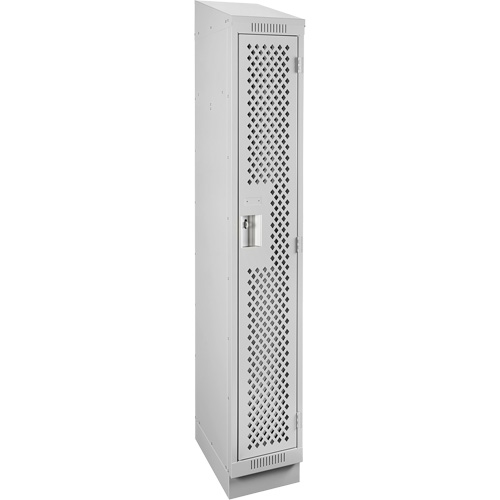 Casiers Clean Line, 12" x 18" x 82", Acier, Gris, Rivet (assembl&eacute;), Perfor&eacute; Oxymax Inc