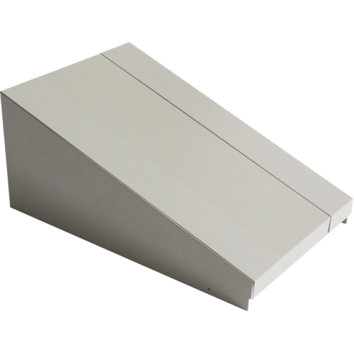 Dessus inclin&eacute; pour casiers robustes enti&egrave;rement soud&eacute; Concorde, Bloc de 1, 18" p x 12" la x 6" ha, Gris, Acier Oxymax Inc