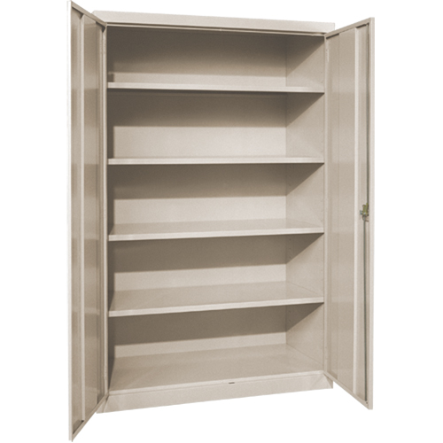 Armoires de rangement Hi-Boy profondes, Acier, 4 Tablettes, 72" h x 36" la x 24" P, Beige Oxymax Inc