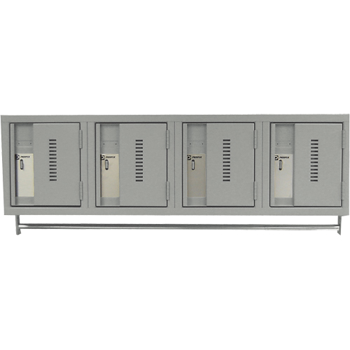 Wall Hung Lockers - Heavy Duty, Bank of 4, 18" x 12" x 12", Steel Oxymax Inc