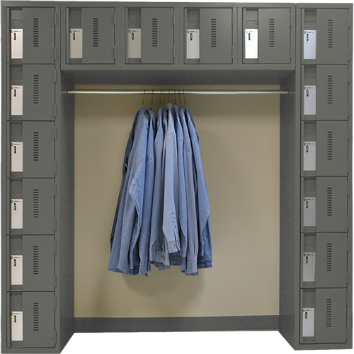Archettes Concorde Heavy Duty Lockers, 16 -tier, Bank of 3, 18" x 72" x 72", Steel Oxymax Inc