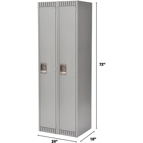 Casiers, Bloc de 2, 24" x 18" x 72", Acier, Gris, D&eacute;mont&eacute; Oxymax Inc