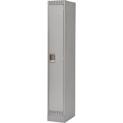 Lockers, 12" x 18" x 76", Steel, Grey, Knocked Down Oxymax Inc