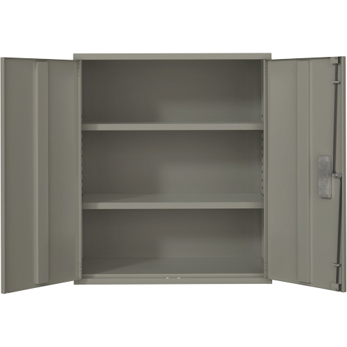 Lo-Boy Storage Cabinet, Steel, 2 Shelves, 40" H x 36" W x 18" D, Grey Oxymax Inc