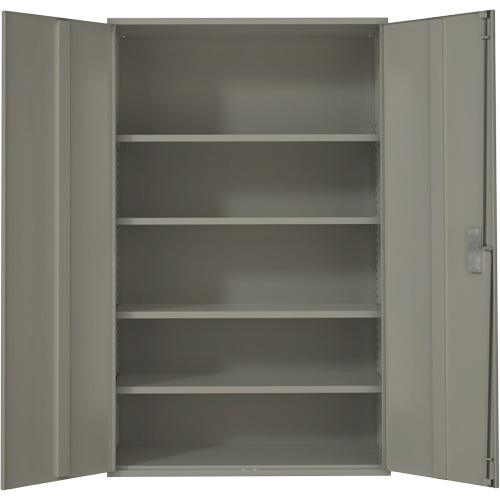Armoire de rangement Hi-Boy tr&egrave;s large, Acier, 4 Tablettes, 72" h x 48" la x 24" P, Gris Oxymax Inc