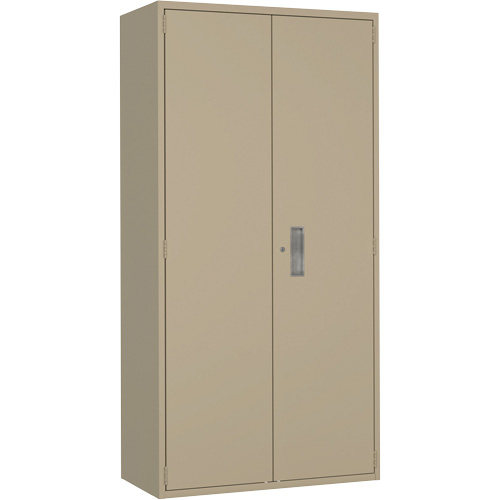 Armoire de rangement Hi-Boy, Acier, 4 Tablettes, 72" h x 36" la x 18" P, Beige Oxymax Inc