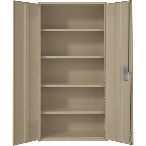 Armoire de rangement Hi-Boy, Acier, 4 Tablettes, 72" h x 36" la x 18" P, Beige Oxymax Inc