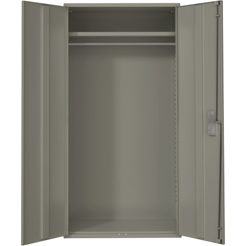 Wardrobe Storage Cabinet, Steel, 36" W x 18" D x 72" H, Grey Oxymax Inc