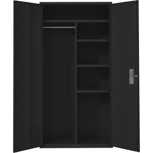 Armoire de rangements combin&eacute;s, Acier, 6 Tablettes, 72" h x 36" la x 18" P, Noir Oxymax Inc