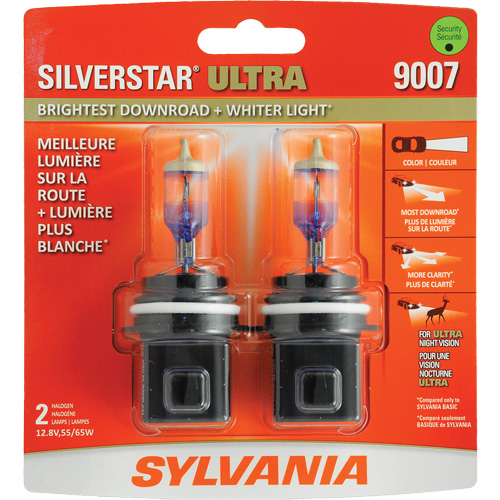 9007 SilverStar&reg; Ultra Headlight Bulb, Halogen, 55 W/65 W, White Oxymax Inc
