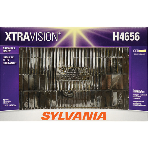 H4656 XtraVision&reg; Sealed Beam Headlight, Halogen, 35 W/55 W, Off White Oxymax Inc