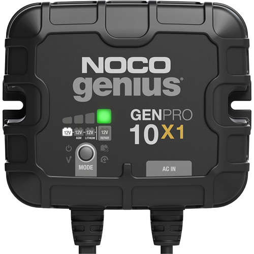 Chargeur de batterie embarqu&eacute; &agrave; 1 sortie de 10 amp&egrave;res GenPro10X1 Genius Oxymax Inc