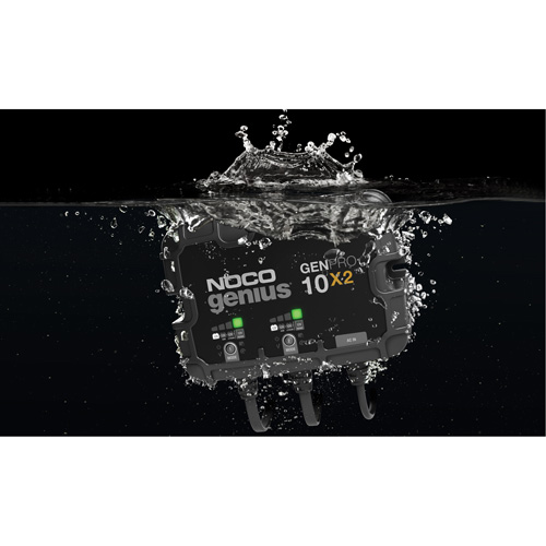 Chargeur de batterie embarqu&eacute; &agrave; 2 sorties de 20 amp&egrave;res GenPro10X2 Genius Oxymax Inc