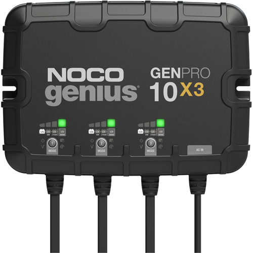 Chargeur de batterie embarqu&eacute; &agrave; 3 sorties de 30 amp&egrave;res GenPro10X3 Genius Oxymax Inc