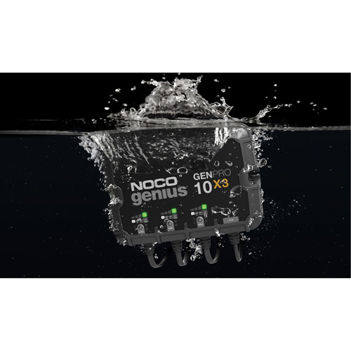 Chargeur de batterie embarqu&eacute; &agrave; 3 sorties de 30 amp&egrave;res GenPro10X3 Genius Oxymax Inc