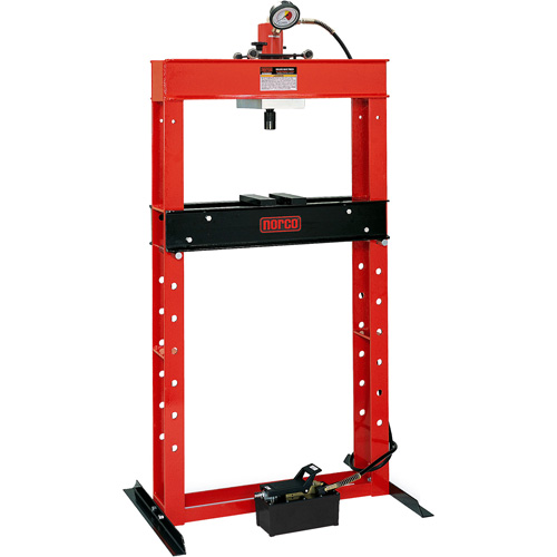 Air Hydraulic Pump Operated Shop Press, 25 tons Capacity Oxymax Inc