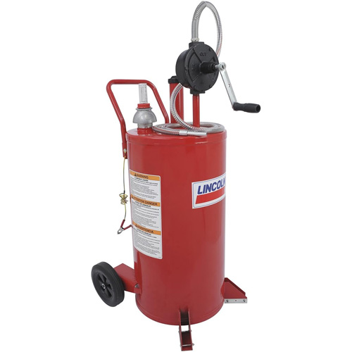 Chariot &agrave; carburant en acier de 25 gallons avec pompe rotative bidirectionnelle Oxymax Inc
