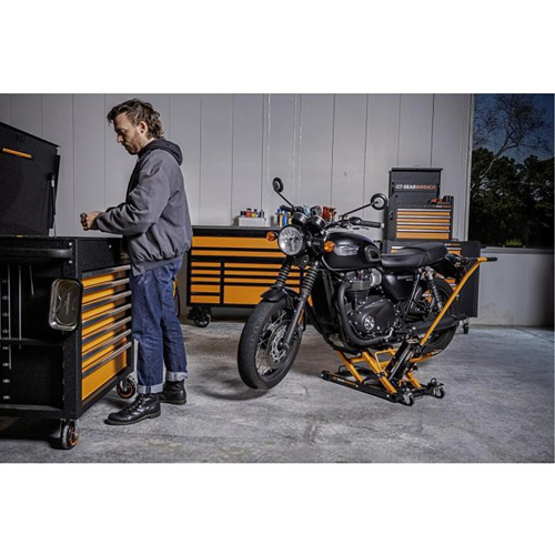 Cric pour VTT et motos, 0,75 tonnes Capacit&eacute;, 4-2/3" Abaiss&eacute;e, 14-1/2" &eacute;lev&eacute;e, Hydraulique &agrave; main Oxymax Inc