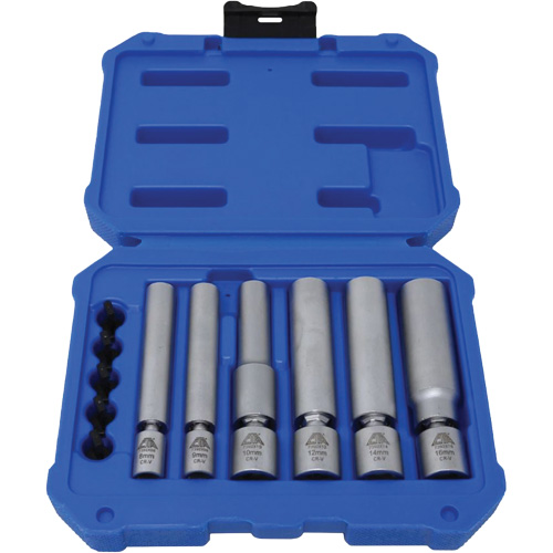 6-Piece Spark Plug & Glow Plug Socket Set Oxymax Inc