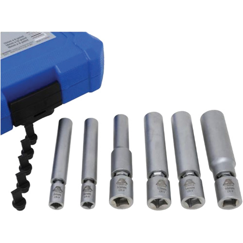 6-Piece Spark Plug & Glow Plug Socket Set Oxymax Inc