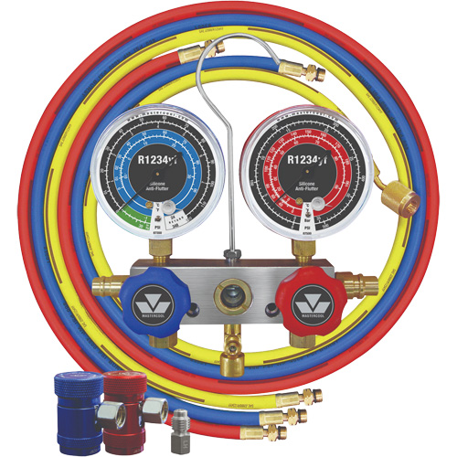 R1234Yf 2-Way Piston Valve Manifold Gauge Set Oxymax Inc