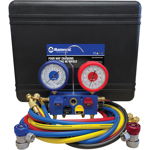 Ensemble de jauge &agrave; collecteur en aluminium 4 voies R134A Oxymax Inc