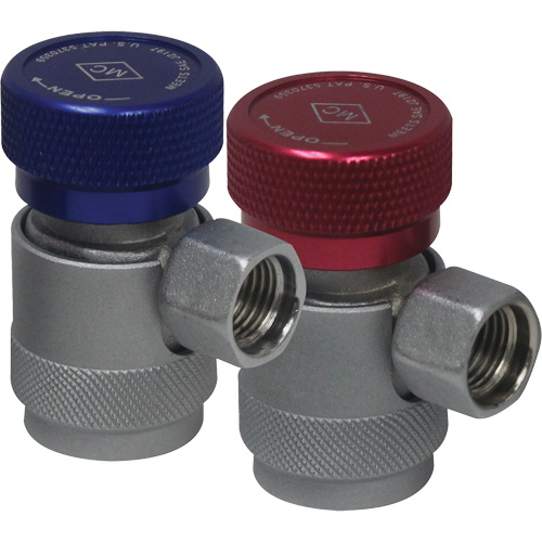 Coupleur rapide manuel R134a c&ocirc;t&eacute; basse pression avec verrouillage de s&eacute;curit&eacute; Oxymax Inc